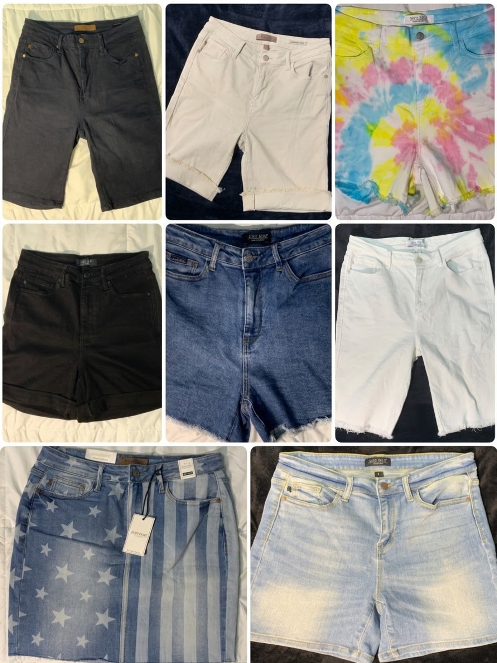 Large Judy Blue Denim Shorts & Skirt Lot Bundle (8) | All Size L